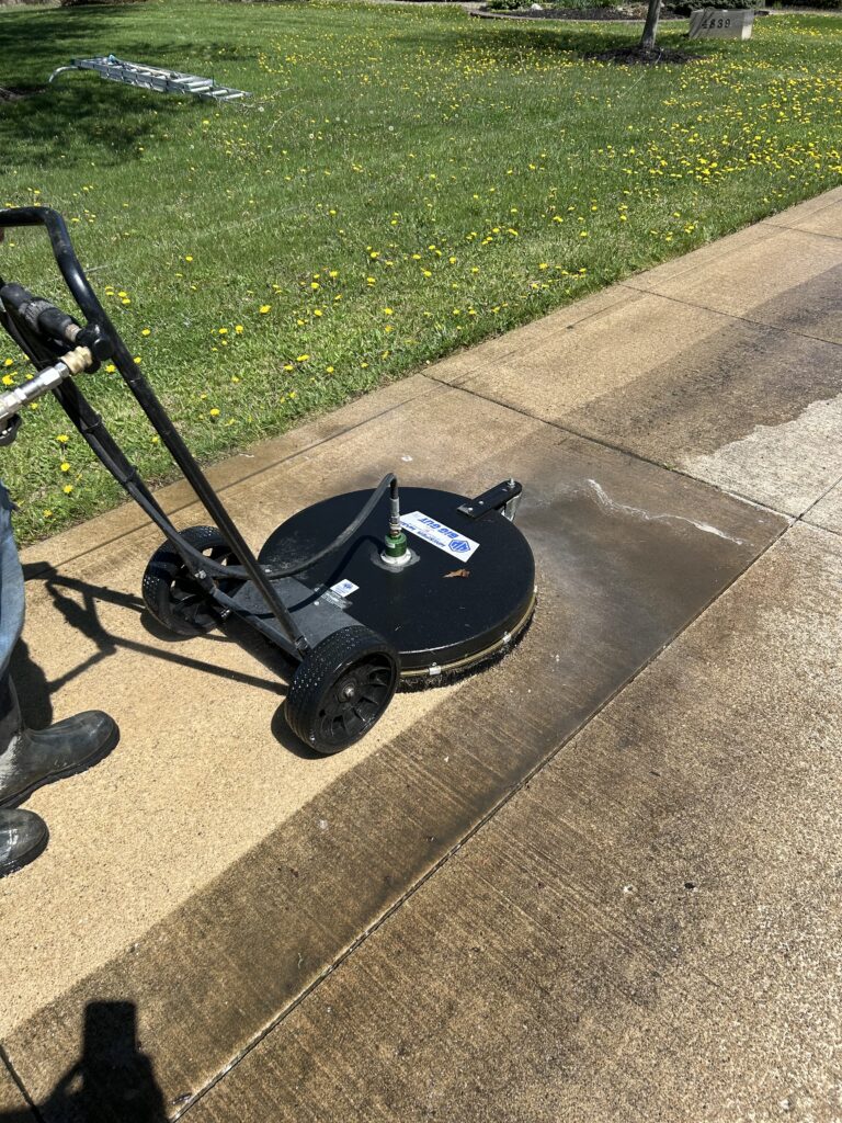 Professional surface cleaning service in Akron Ohio by Rubber City Power Wash
